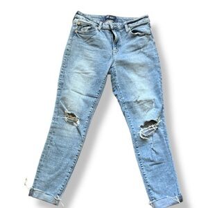 GAP Light Blue Distressed Ankle Jeans